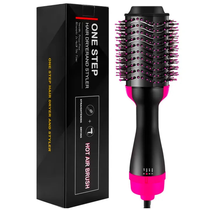 4-in-1 Hot Air Hair Styling Brush – Dryer, Straightener & Curler