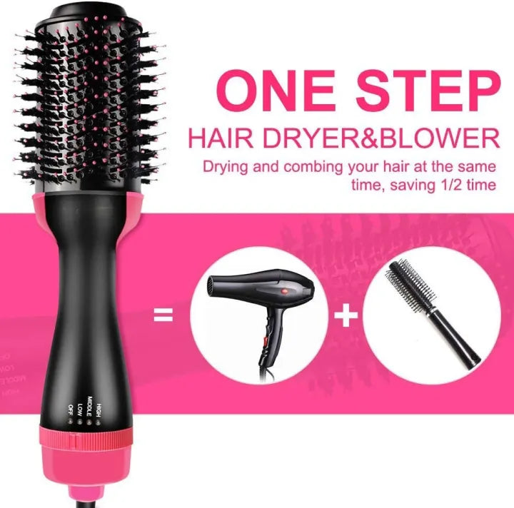 4-in-1 Hot Air Hair Styling Brush – Dryer, Straightener & Curler